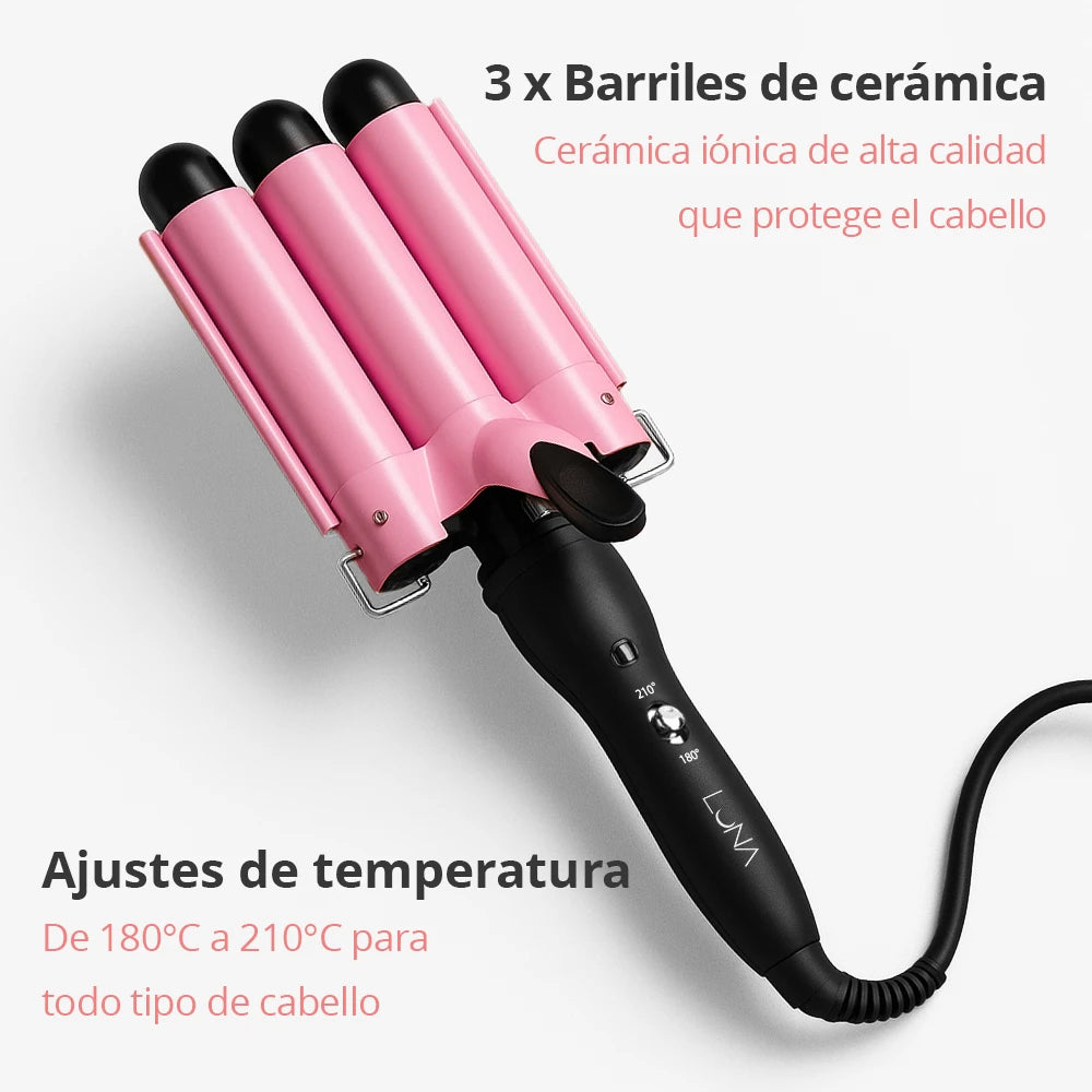 Rizador de Cabellos Ondas Triples